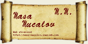 Maša Mučalov vizit kartica